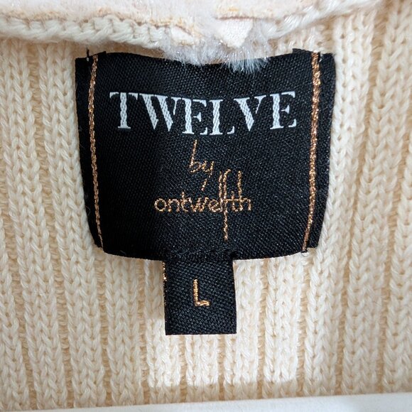 Twelve by Ontwelfth Faux Fur Sweater Waterfall Vest Soft Cozy Layering Large - Picture 4 of 14